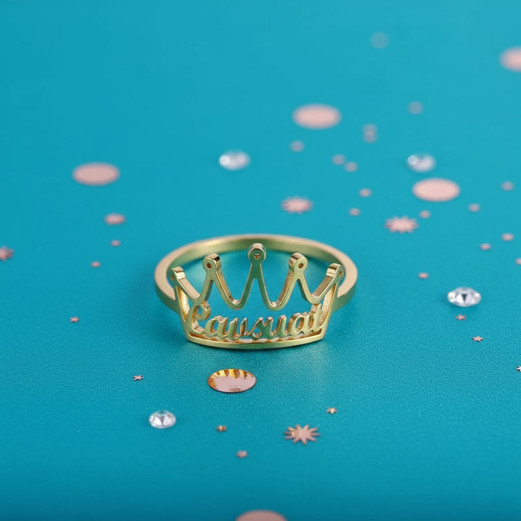 Crown Name Ring