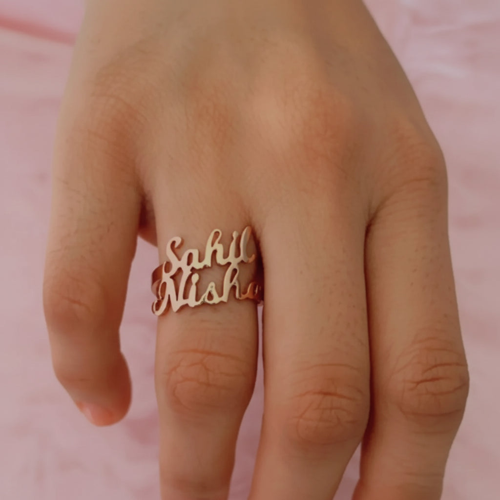 Personalised Couple Name Ring
