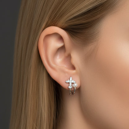 Pearl Aeroplane Earrings