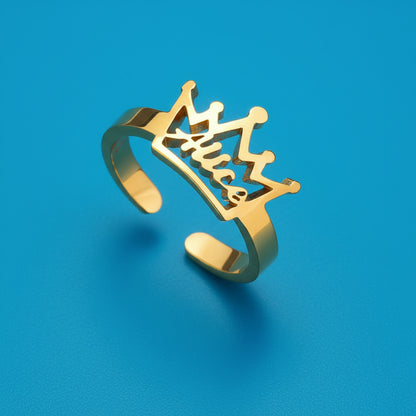 Crown Name Ring