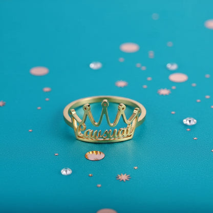 Crown Name Ring