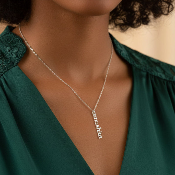 Personalised Vertical Name Necklace