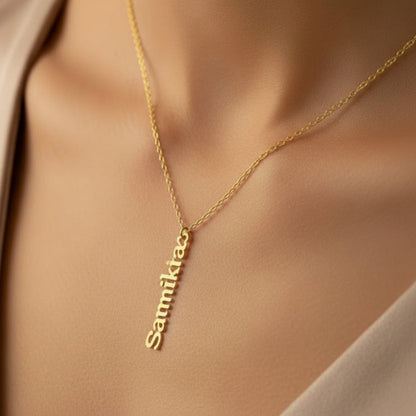 Personalised Vertical Name Necklace