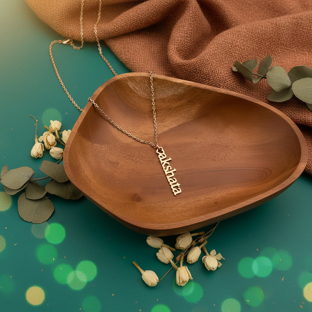Personalised Vertical Name Necklace