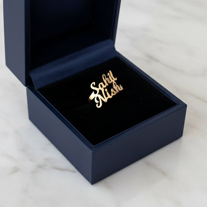 Personalised Couple Name Ring