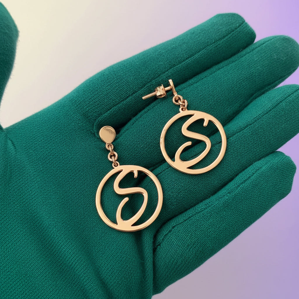 Personalised Initial Dangling Earring