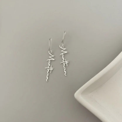 Personalised Vertical Name Earring