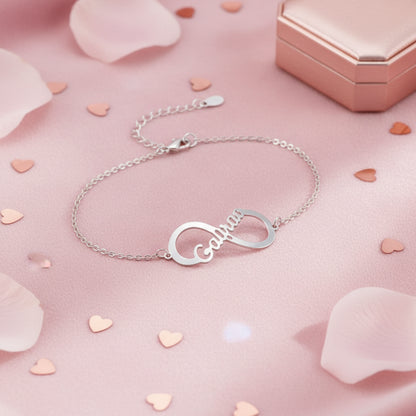 Personalised Infinity Single Name bracelet