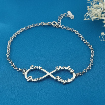 Grand Infinity Four-Name Personalized Bracelet