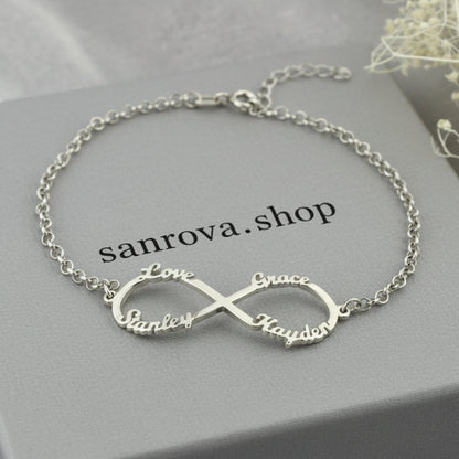 Grand Infinity Four-Name Personalized Bracelet