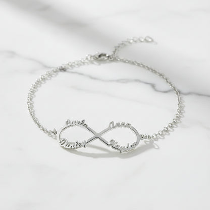 Grand Infinity Four-Name Personalized Bracelet