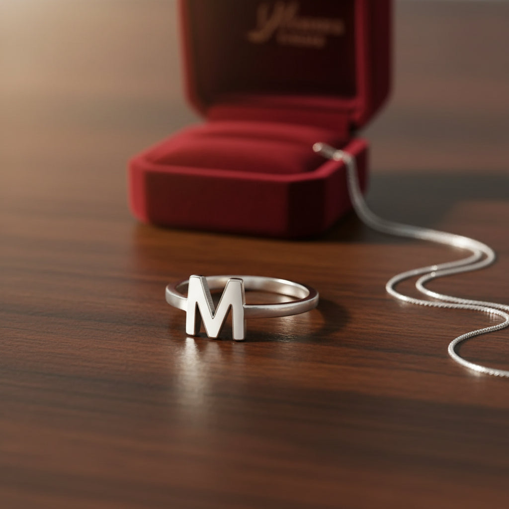 Chic Personalized Initial Statement Ring