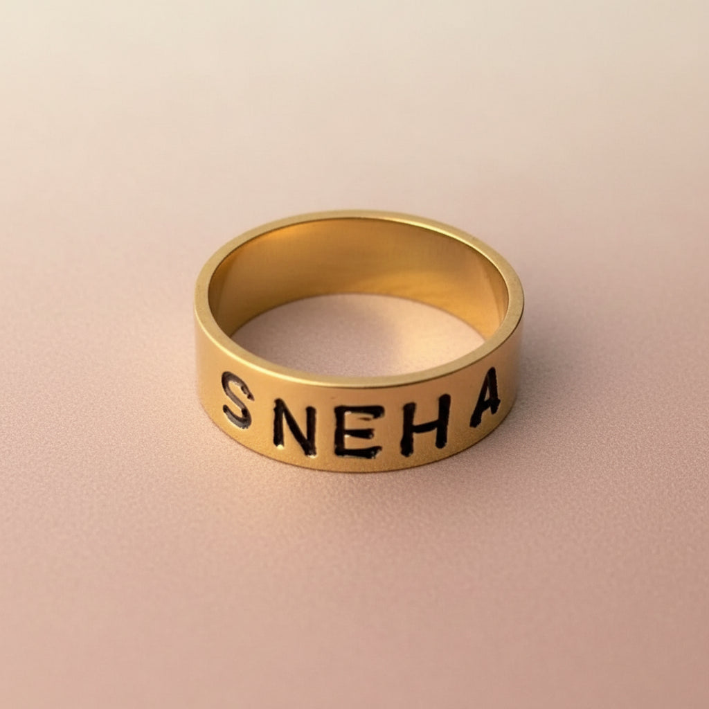 Signature Hand-Stamped Personalized Name Ring
