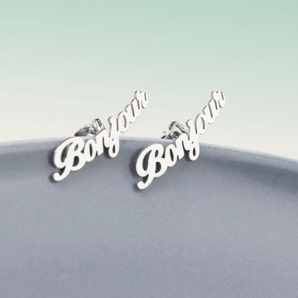 Personalised Name Stud Earrings
