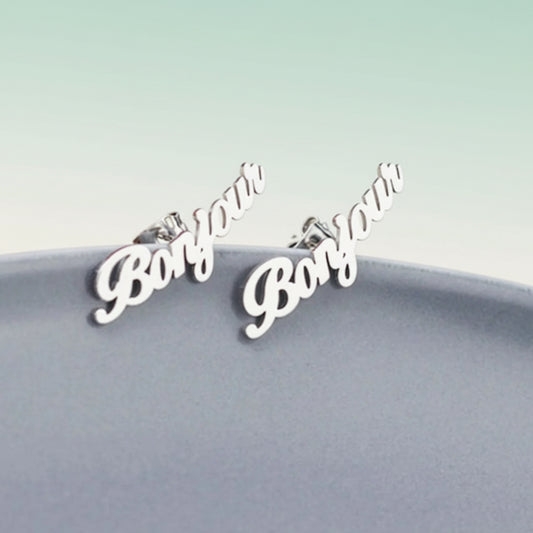 Personalised Name Stud Earrings
