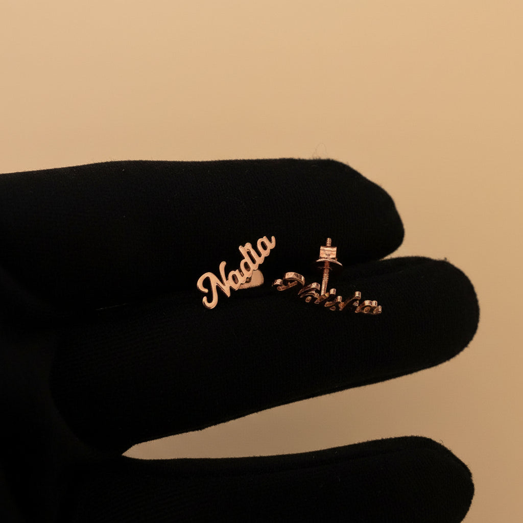 Personalised Name Stud Earrings